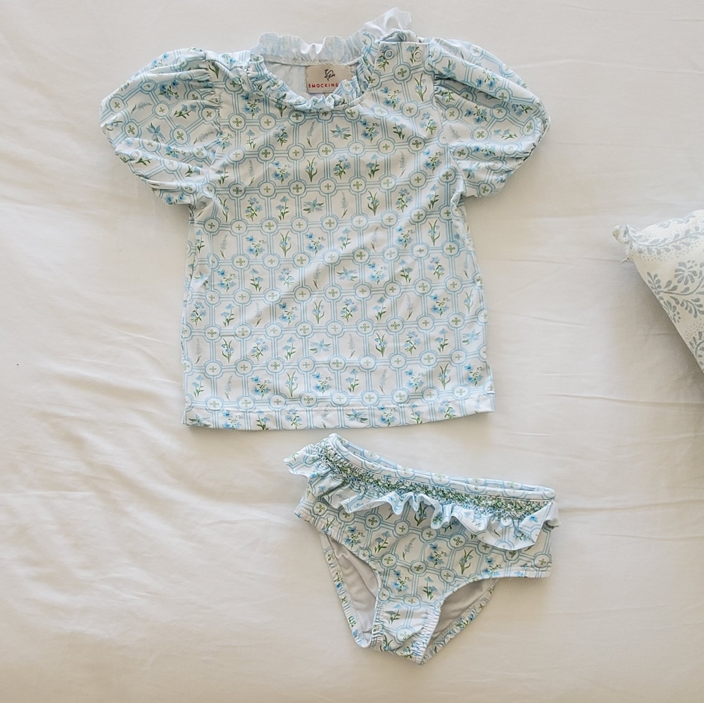Smockingbird girls swim set size 7